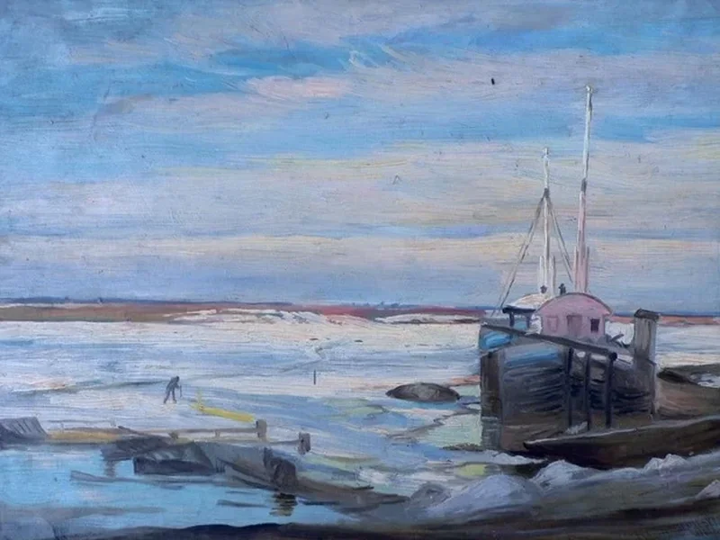 1859-Pyotr Tselebrovsky - Inverno sull'Oka